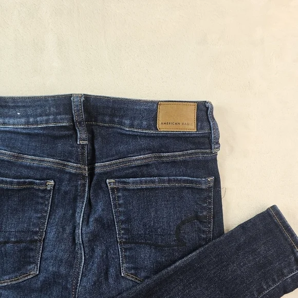 American Eagle Hi Rise Jegging Women’s 6 Regular Dark Wash Stretch Denim Jeans - Picture 10 of 11